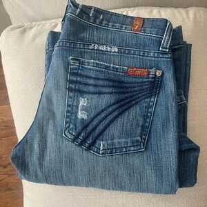 7 for all Mankind Blue Denim Jeans